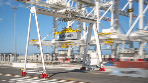 Gru a cavalletto su guida di scorrimento - ASC - Künz GmbH - per container / monotrave / automatizzata
