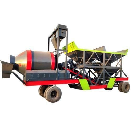 Centrale di betonaggio mobile - YG series - Zhengzhou Yugong Construction Machinery Co., Ltd. - a 2 assi / compatto / con nastro trasportatore