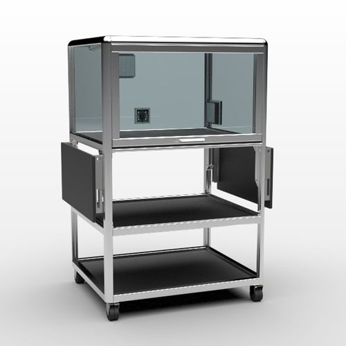 Sistema di armadi di protezione - BRIGHT Testing GmbH - con rotelle / in alluminio / per stampante