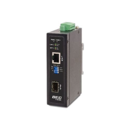 Convertitore multimediali gigabit - MDC 1001G - BEC Technologies - Ethernet / Ethernet gigabit / su guida DIN