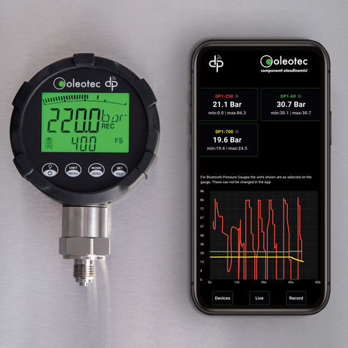 Manometro digitale - DP1 series - Oleotec S.r.l. - G 1/4 / in acciaio inossidabile / Bluetooth