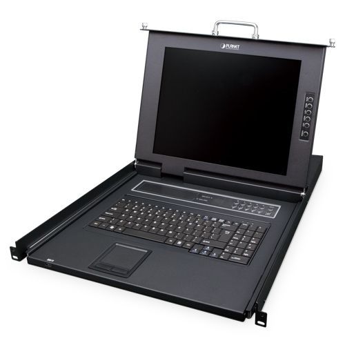 Switch KVM con tastiera - IKVM-210-16M - PLANET Technology Corp. - per rack / 1U / 5 porte