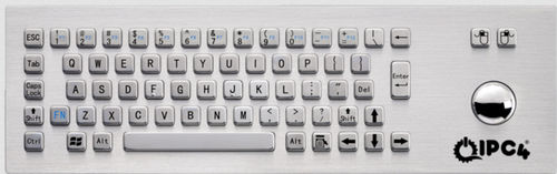 Tastiera da ufficio - IPC4-KBRD-TB-8603-EN - IPC4 - ICC Digital Industrial Technologies Bv - a tasti meccanici / 67 tasti / con trackball