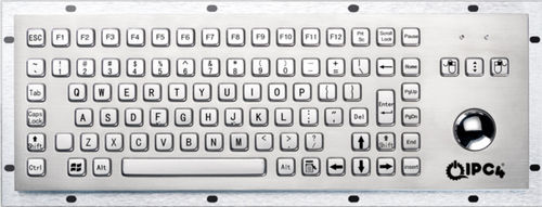 Tastiera da ufficio - IPC4-KBRD-TB-8606G-EN - IPC4 - ICC Digital Industrial Technologies Bv - a tasti meccanici / 89 tasti / con trackball