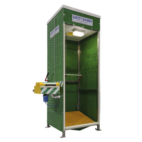 Doccia di sicurezza da terra - CS1R - Aqua Safety Showers Internatioanl - con lavaocchi / per interno / per zone pericolose