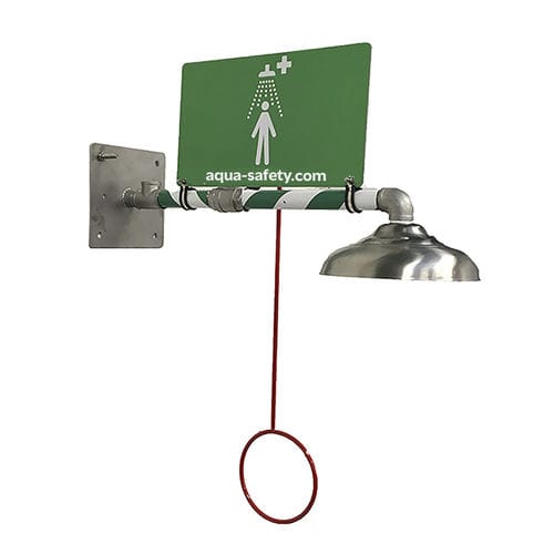 Doccia di sicurezza da parete - WM1 - Aqua Safety Showers Internatioanl - da interno / per ambienti pericolosi / da esterno
