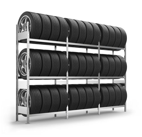 Scaffalatura per pneumatici - CLIP Räderregal - META-Regalbau GmbH & Co. KG - per multistoccaggio / dinamica