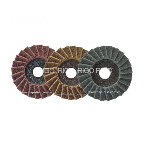 Disco a lamelle in tessuto non tessuto - 10FN series - DanYang Rigo Abrasives Co., Ltd. - per acciaio inossidabile / di finitura / lucidatrice