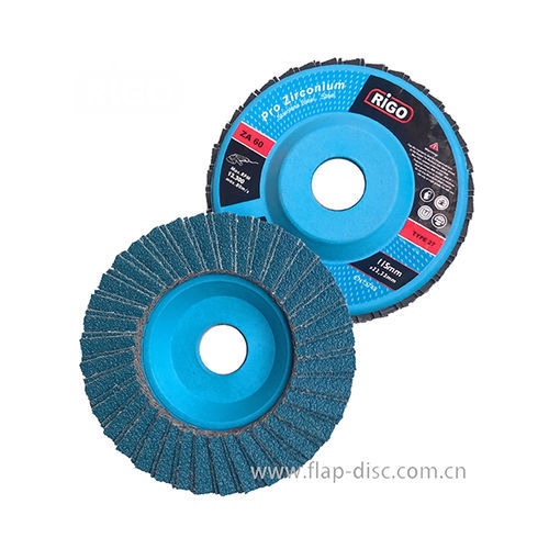 Disco a lamelle in ossido di almluminio - DanYang Rigo Abrasives Co., Ltd. - in ceramica / in ossido di zirconio