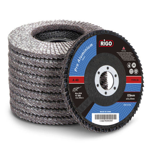 Disco a lamelle per acciaio inossidabile - DanYang Rigo Abrasives Co., Ltd. - in ossido di almluminio