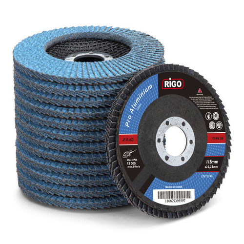 Disco a lamelle con rivestimento in zirconio - DanYang Rigo Abrasives Co., Ltd. - per acciaio inossidabile