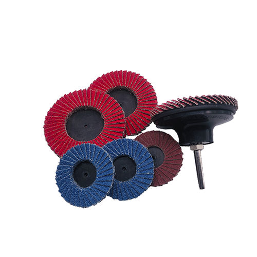 Disco a lamelle per acciaio inossidabile - DanYang Rigo Abrasives Co., Ltd. - in ceramica / in ossido di almluminio / su supporto in plastica