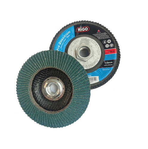 Disco a lamelle con rivestimento in zirconio - DanYang Rigo Abrasives Co., Ltd. - per acciaio inossidabile / in ceramica / in ossido di almluminio
