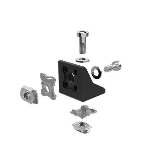 Squadra di fissaggio per assemblaggio di profilati - GUS450 series - Robotunits GmbH - in acciaio galvanizzato / 90°