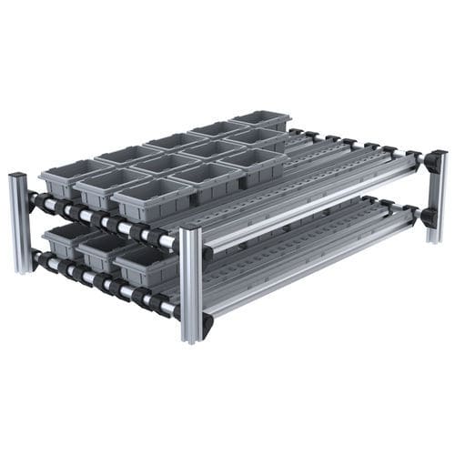 Sistema di movimentazione per carrelli a guida automatica - MBS PickStar RL - Robotunits GmbH - per trasportatore a rulli / su misura / industriale