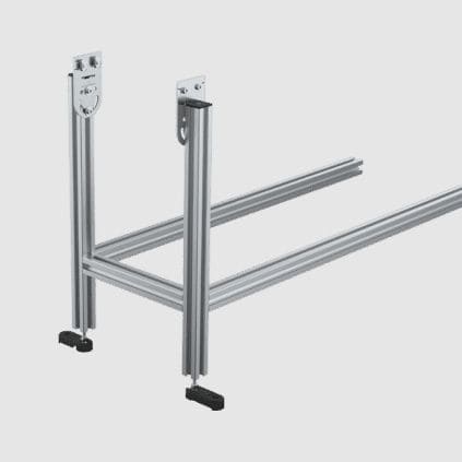 Supporto per nastri trasportatori - C4F - Robotunits GmbH - in acciaio galvanizzato / regolabile