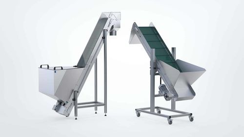 Trasportatore a nastro - C4N - Robotunits GmbH - inclinato / da trasporto / di stoccaggio