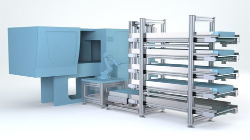 Sistema di stoccaggio tampone con cambio rapido - Robotunits GmbH