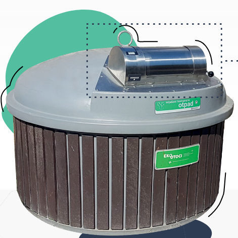 Cassonetto metallizzato - CCR  - Baron Srl - intelligente / per rifiuti urbani / bloccabile