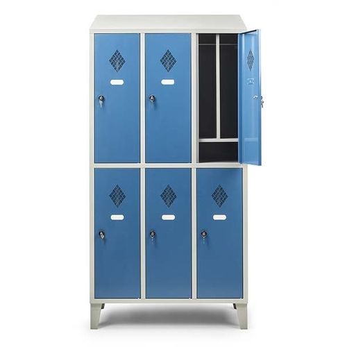 Armadio spogliatoio per abiti da lavoro - 109/10D mod. 3+3 - Arredindustria e Lory Srl - ventilato
