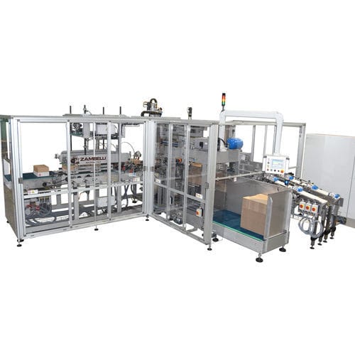 Incassatrice orizzontale - V-C - Zambelli S.r.l. - controllata da PLC / per cartone / a moto intermittente
