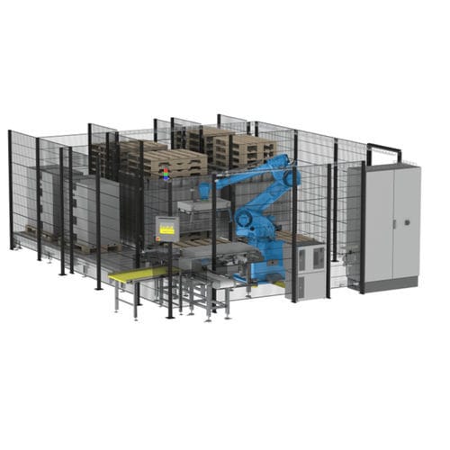 Cella robotizzata di pallettizzazione - Goldfuss engineering GmbH - di imballaggio / compatta