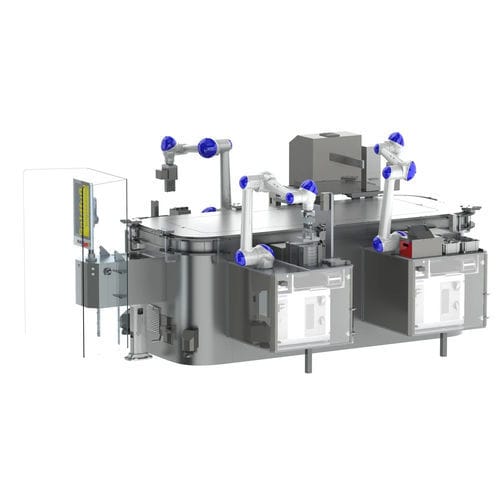 Cella robotizzata con cobot - Goldfuss engineering GmbH - di imballaggio / di alimentazione / per l'industria farmaceutica