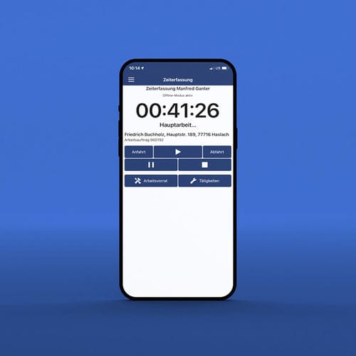 Applicazione mobile di gestione dei dati di presenza - Zeit+ - STREIT Datentechnik GmbH - per artigiani / Androïd / iOS
