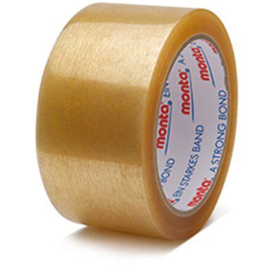 Nastro adesivo di imballaggio - MONTA 325 - monta Klebebandwerk GmbH - in polipropilene / gomma / trasparente