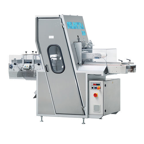 Taglierina per pane industriale completamente automatica - SL 30 - TG-Packaging bvba - con lama a nastro continuo / orizzontale / con nastro trasportatore