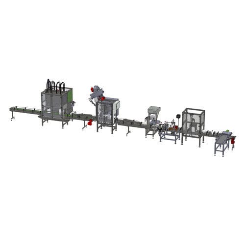 Linea di riempimento automatica - DKAZ-line - VOLLENDA-WERK GmbH - per bidone / per liquidi / per prodotti fitosanitari