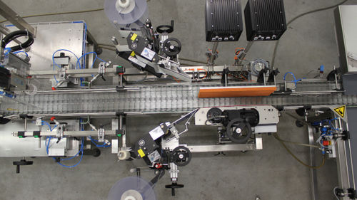 Macchina di etichettatura automatica - VOLLENDA-WERK GmbH - per bottiglie / per applicazione laterale / a doppia faccia