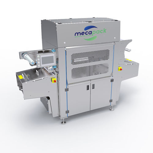 Opercolatrice automatica - O²5000 - Mecapack - per l'industria agroalimentare / per vaschette