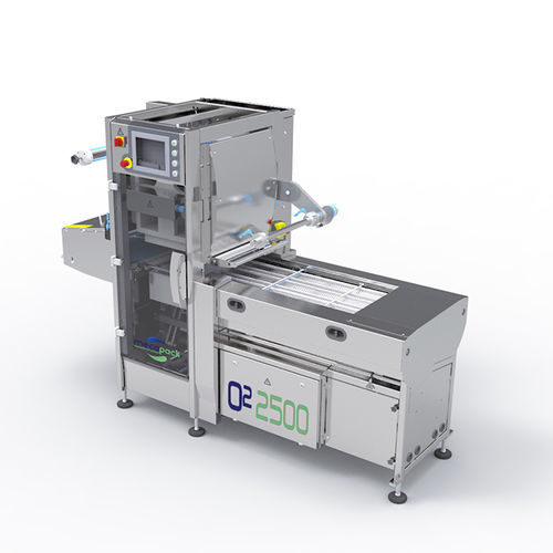 Opercolatrice automatica - O²2500 - Mecapack - per l'industria agroalimentare / per vaschette
