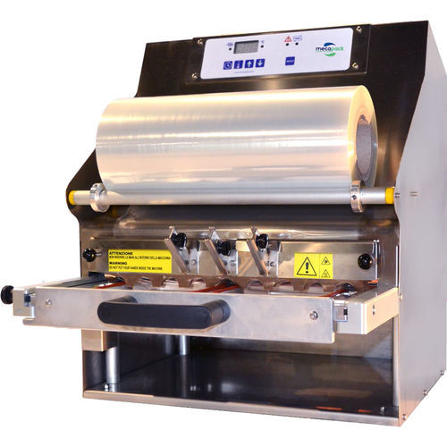 Sigillatrice semiautomatica - S605 - Mecapack - per imballaggio di prodotti alimentari / di vassoi / di film