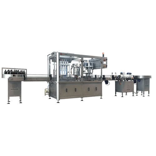 Riempitrice tappatrice etichettatrice automatica - FF1 - White Steel GmbH - per liquido / per l'industria agroalimentare / per bottiglie