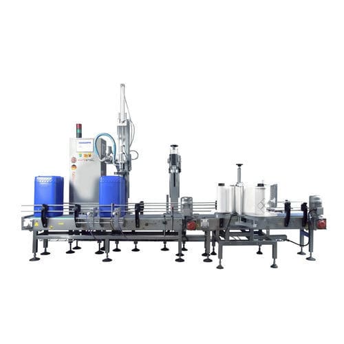 Riempitrice tappatrice etichettatrice automatica - PF15 - White Steel GmbH - per bidone