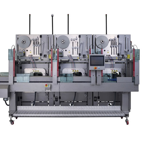 Macchina posa fascetta automatica - Bandall B.V. - con touch screen / con nastro trasportatore / con stampante