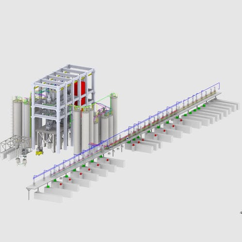 Sistema di alimentazione automatico - DÜZLEM METAL SANAYI VE TICARET LTD STI - pneumatico / per linea di produzione / per resina