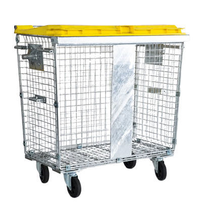 Cassonetto in acciaio - 1002035 + 1001791 - SUFILOG - per scarti industriali / per carta / con coperchio