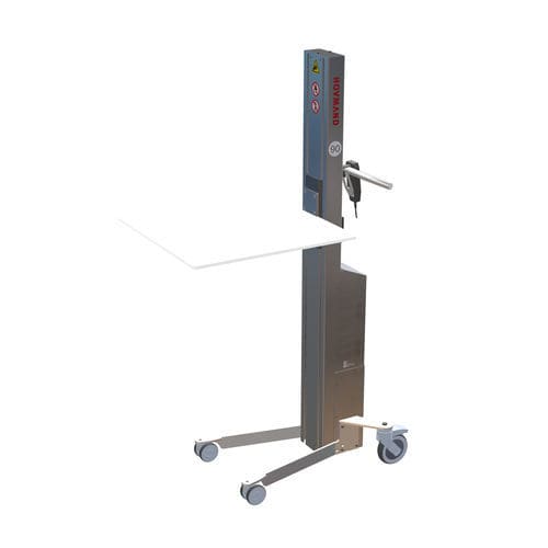 Sollevatore a piattaforma - INOX 90L KP2-ix - HOVMAND - in acciaio inossidabile / mobile / per taniche