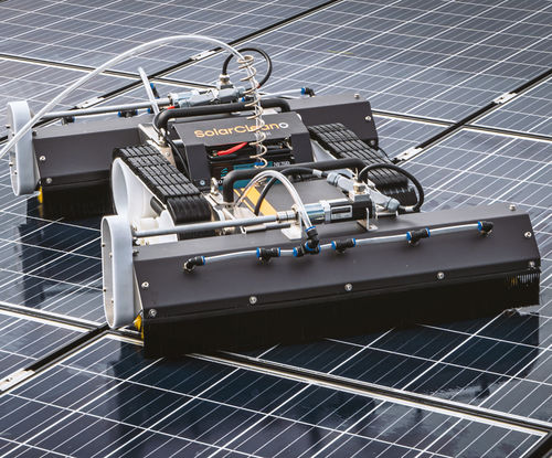 Robot di pulizia per pannelli solari - M1 - SolarCleano SARL - per pulitura a secco / per tetto / mobile