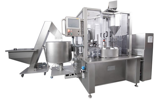 Riempitrice-opercolatrice automatico - FA25 Masc - Gustav Obermeyer GmbH u Co KG - per bottiglie / per liquidi / per prodotti cosmetici