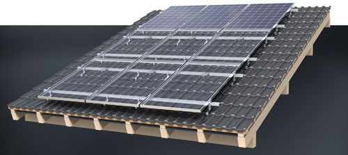 Sistema di fissaggio per impianti fotovoltaici per tetto inclinato - XT series - AEROCOMPACT Europe GmbH - per installazione orizzontale