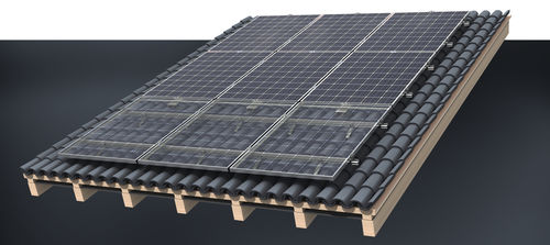 Sistema di fissaggio per impianti fotovoltaici tetto in tegole - XT35-VLOW series - AEROCOMPACT Europe GmbH - per tetto piano