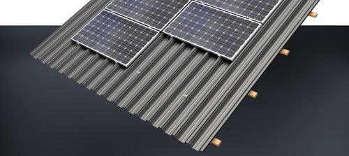 Sistema di fissaggio per impianti fotovoltaici su tetto - TS series - AEROCOMPACT Europe GmbH - per copertura metallica
