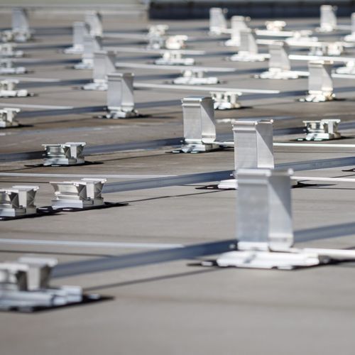 Sistema di fissaggio per impianti fotovoltaici per tetto piano - MSP-FR-EW - Ernst Schweizer AG - in alluminio