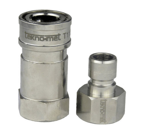 Raccordo idraulico - T112 series - TEKNO-MET BAĞLANTI ELEMANLARI SAN. ve TİC. LTD. ŞTİ - rapido / in acciaio inox / in ottone nichelato