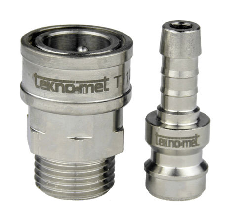 Raccordo idraulico - T110 series - TEKNO-MET BAĞLANTI ELEMANLARI SAN. ve TİC. LTD. ŞTİ - rapido / in acciaio inox / in ottone nichelato