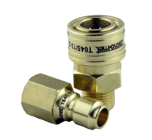 Raccordo idraulico - T045 series - TEKNO-MET BAĞLANTI ELEMANLARI SAN. ve TİC. LTD. ŞTİ - a bicchiere / rapido / in ottone